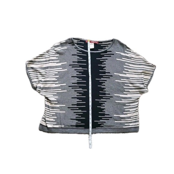 Beyond Threads Pima Black Ecru Geometric Print Short Sleeve Pullover/top Size XL - Picture 6 of 9